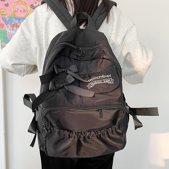 Stylish Bow-Embellished Backpack Stornfield