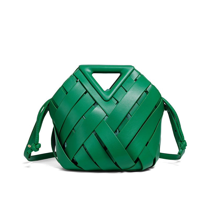 Handcrafted Woven Leather Shoulder Bag Stornfield