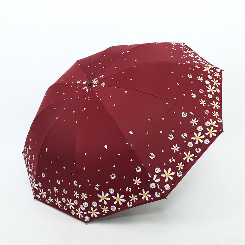 Ladies umbrella with floral design and reinforced frame Stornfield