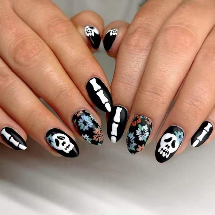 Artistic Halloween-Themed Press-On Nails Stornfield