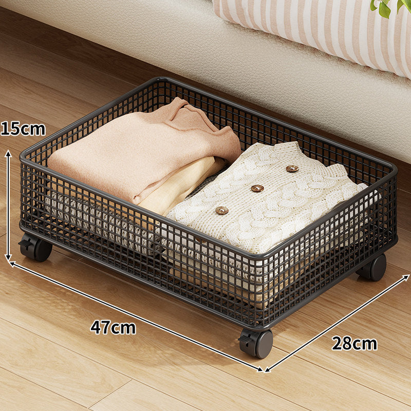 Under-Bed Rolling Mesh Storage Drawer with Locking Casters