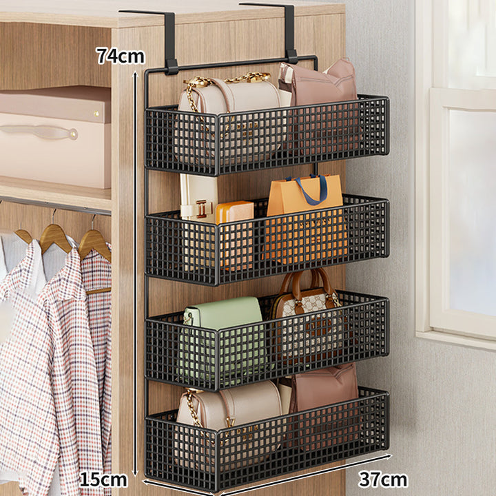 Overdoor Mesh Storage Organizer with Hooks