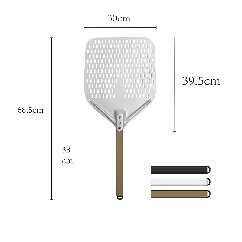 long-handle aluminum pizza peel with thin rectangular blade Stornfield