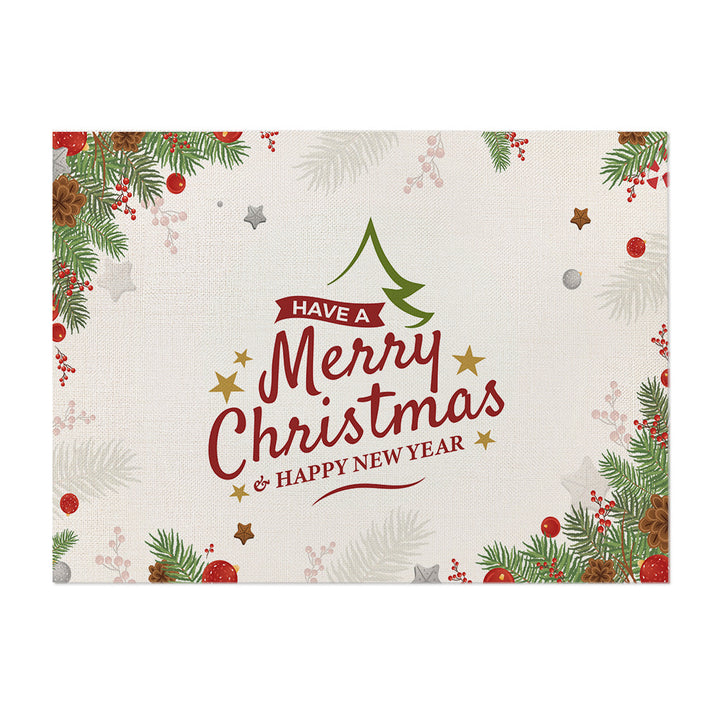 Festive Botanical Merry Christmas Canvas Wall Art Print