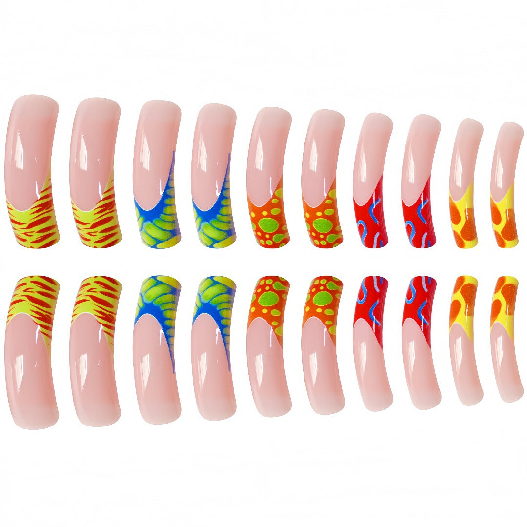 Artistic Abstract Design Press-On Nails Stornfield