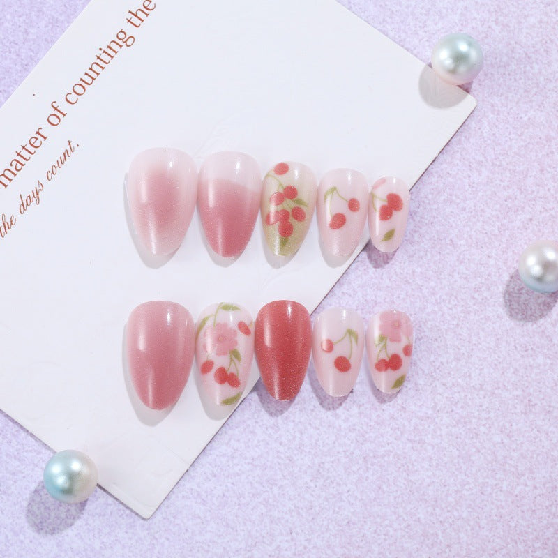 Creative Nail Art Set with Cherry Design Stornfield
