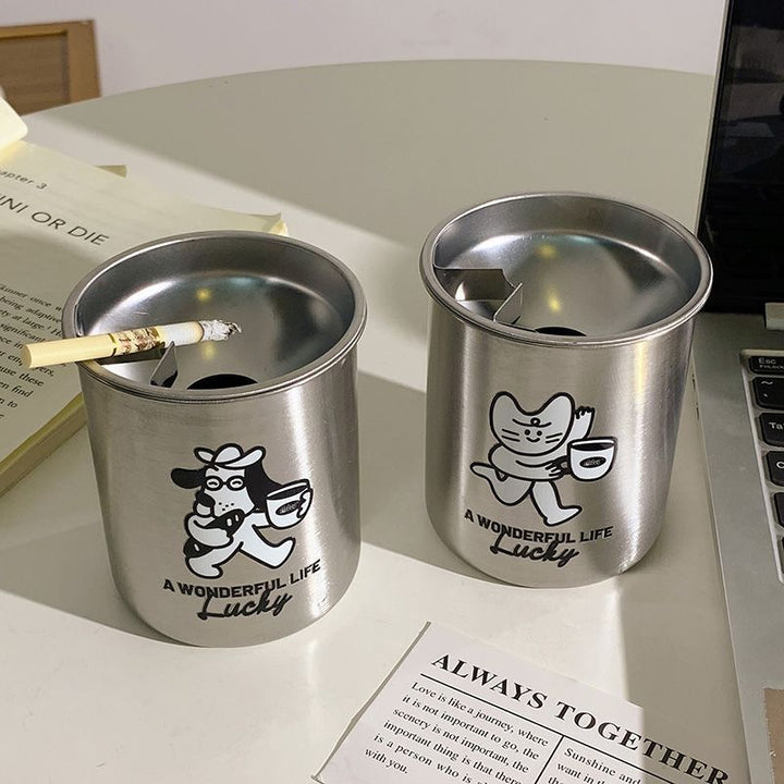 Stainless Steel Ashtray with Charming Design Stornfield