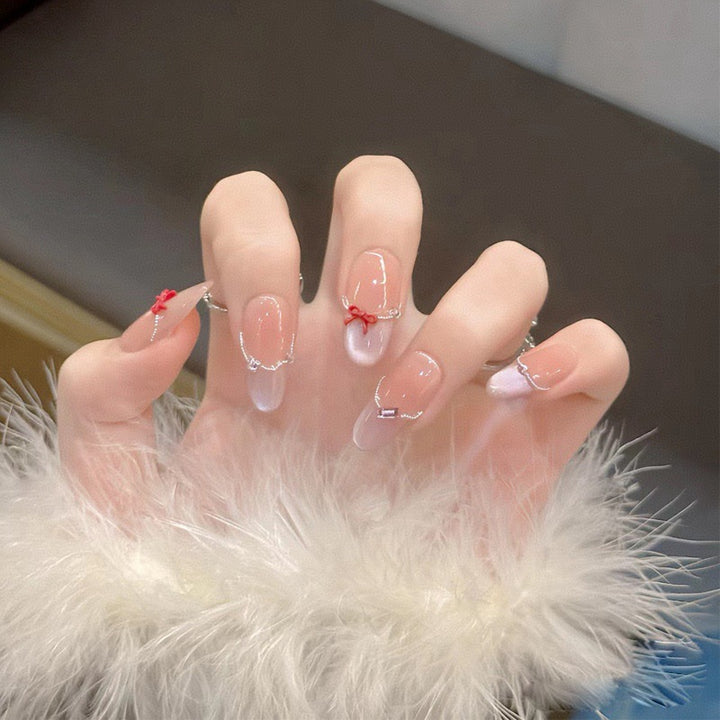 Artistic Nail Art Extensions with Floral Accents Stornfield