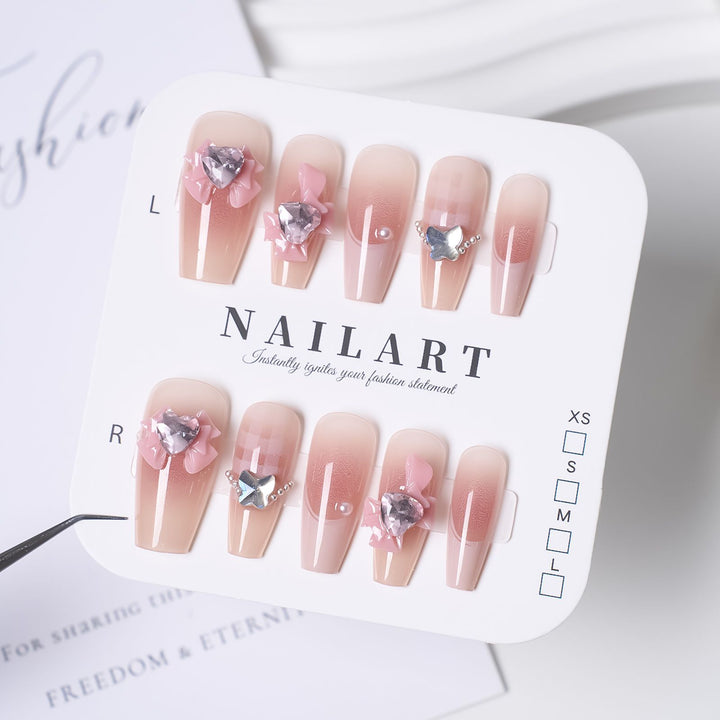 Acrylic Square Press-On Nail Set Stornfield