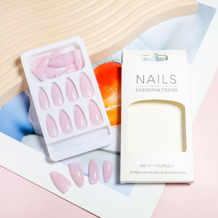 Press-On Nail Kit with Almond Shape and Natural Finish Stornfield