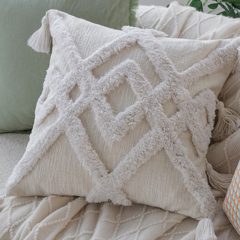 Structured decorative cushion cover