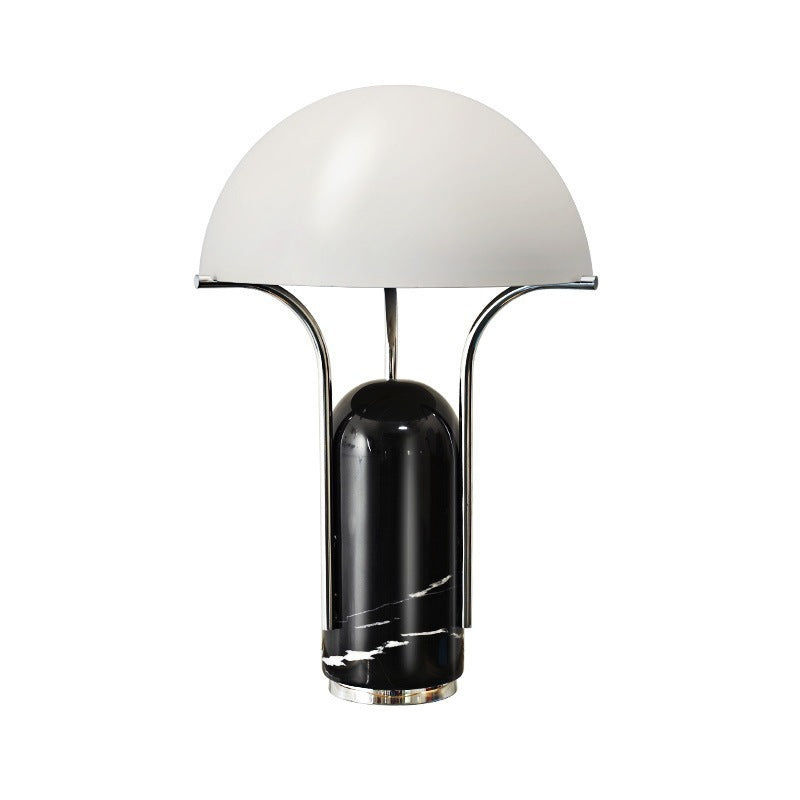 Modern Sculptural Table Lamp with Marble Base
