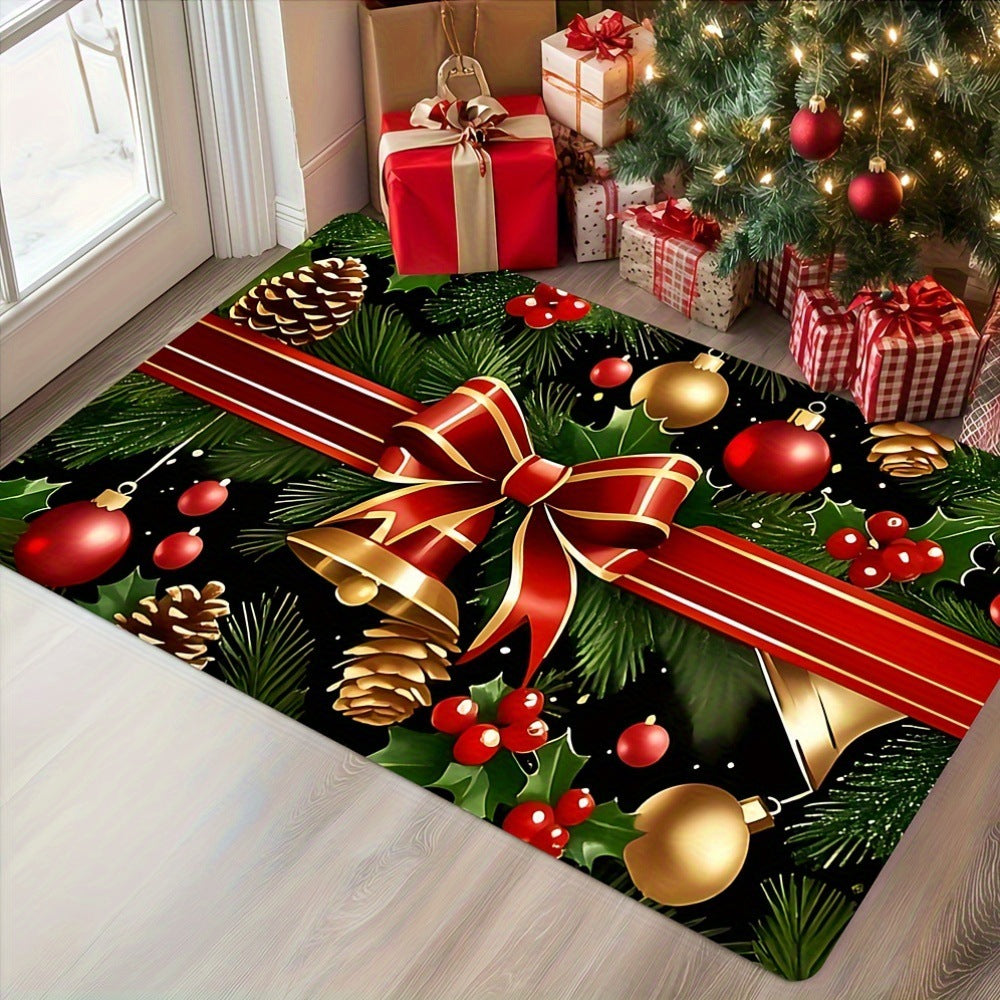 Festive Santa Claus-Themed Doormat