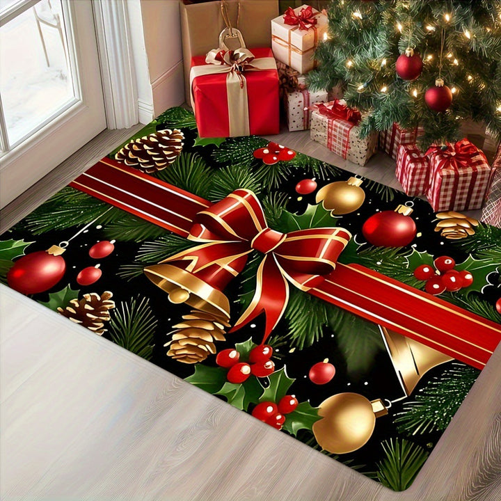 Festive Santa Claus-Themed Doormat