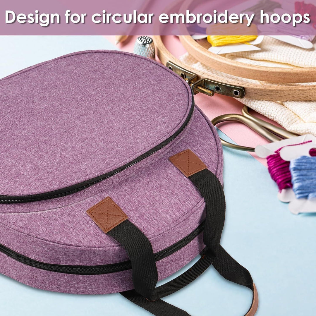 Round Tote Bag with Practical Two-Way Zipper Stornfield