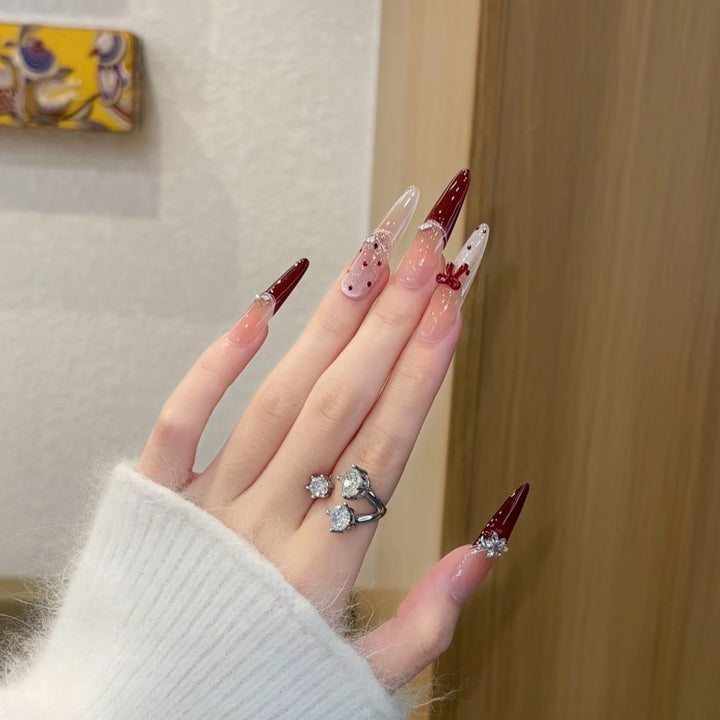 Crystal-Embellished Press-On Nail Extensions Stornfield