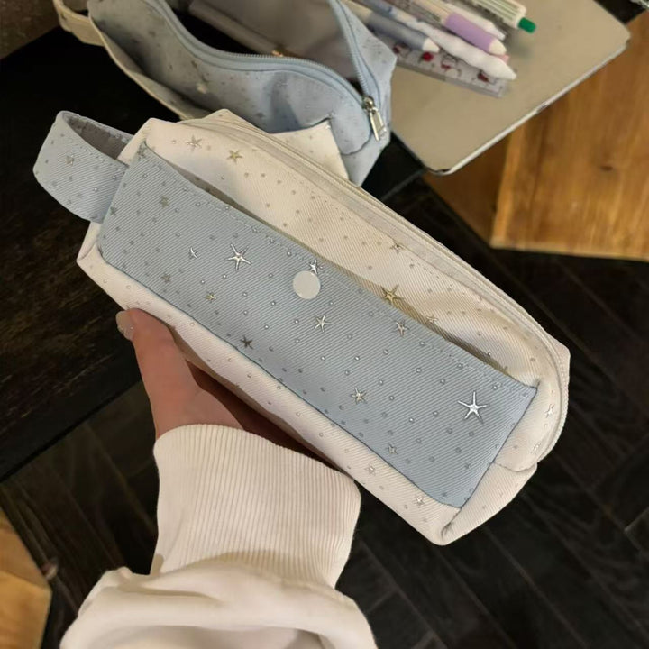 Stylish Star-Patterned Pencil Case