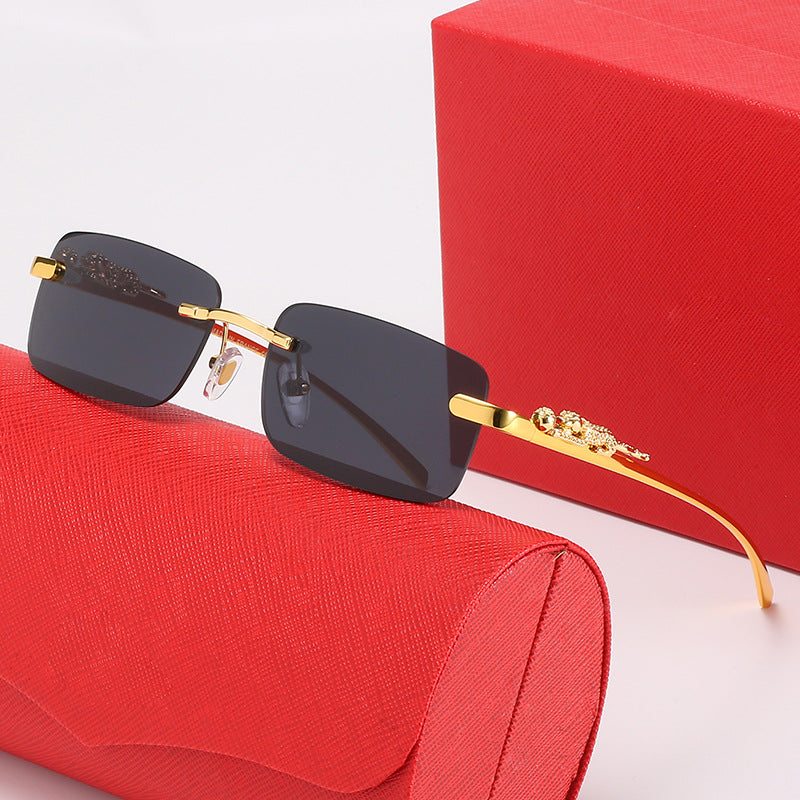 Ladies fashionable sunglasses with elegant metal frame and embellished temples Stornfield