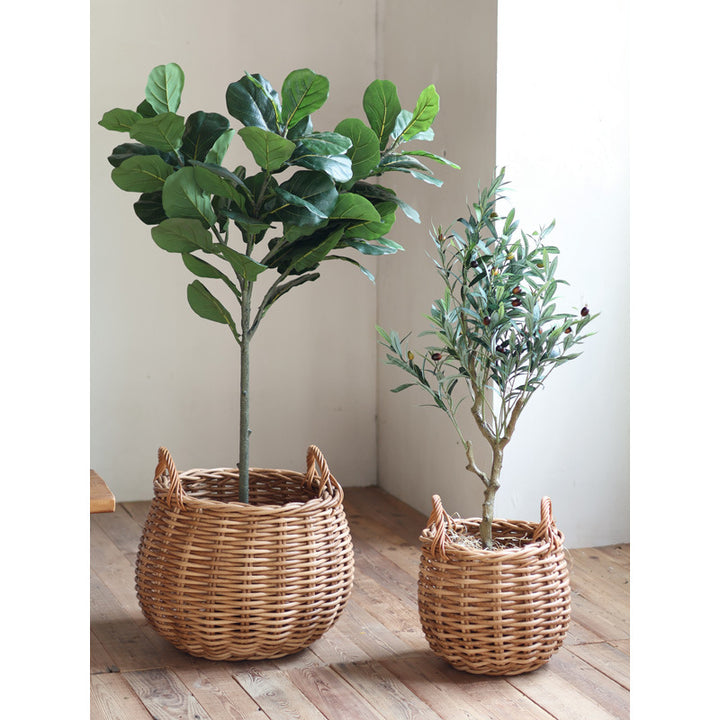 Handwoven basket with practical handles Stornfield