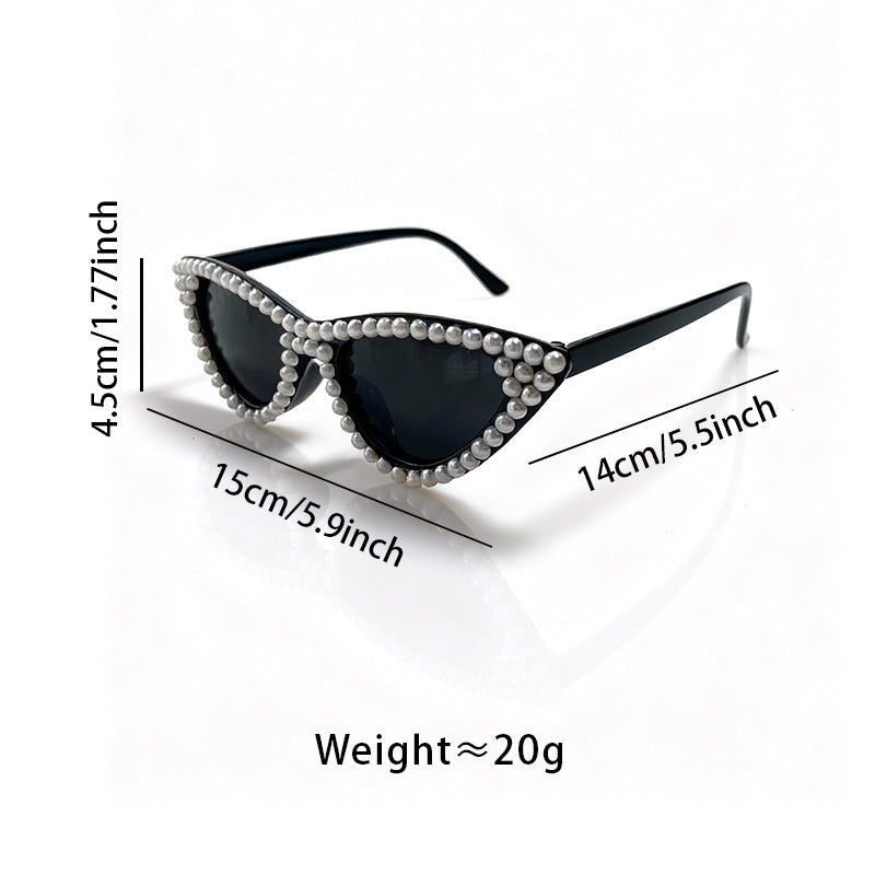 Pearl-Embellished Cat Eye Sunglasses Stornfield
