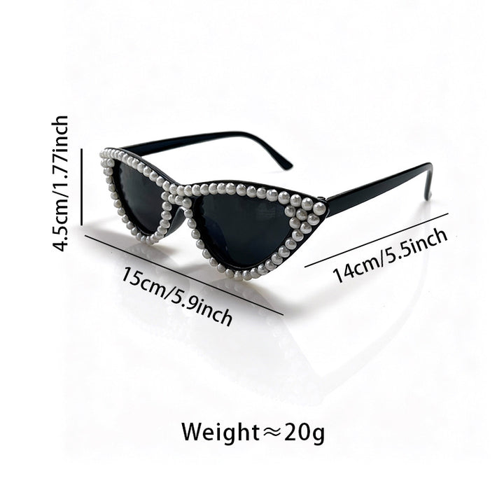Pearl-Embellished Cat Eye Sunglasses Stornfield