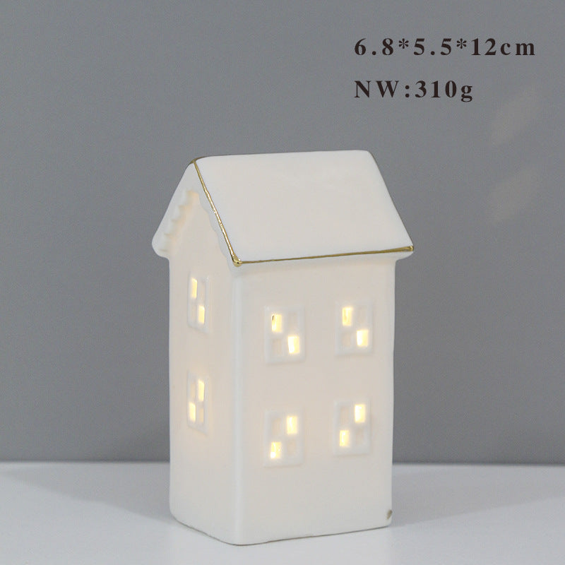 Decorative Ceramic House Lantern Stornfeild
