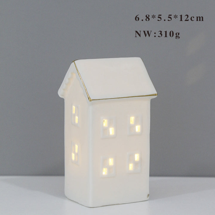Decorative Ceramic House Lantern Stornfeild