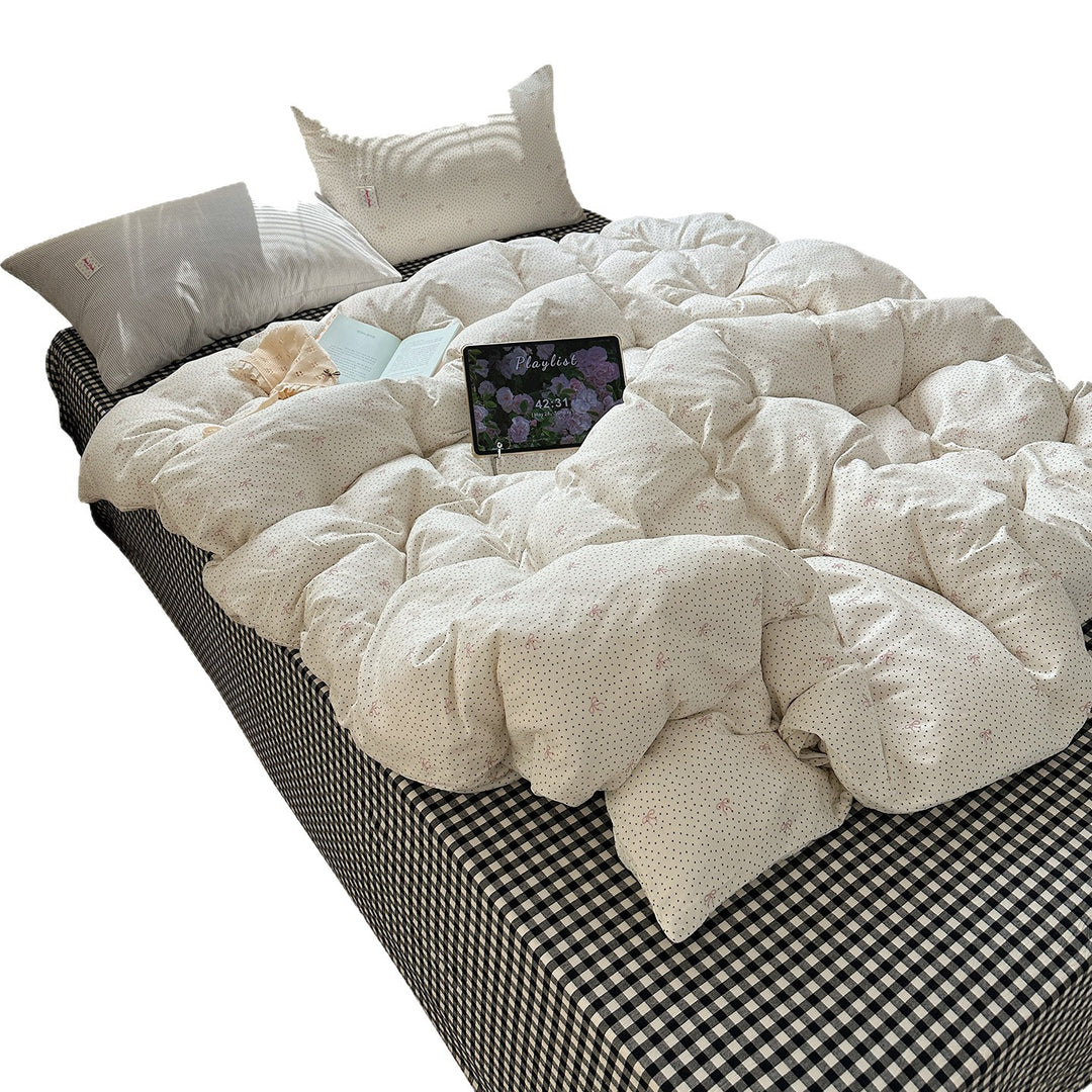 Floral Cotton Sateen Duvet Cover and Pillowcase Bedding Set