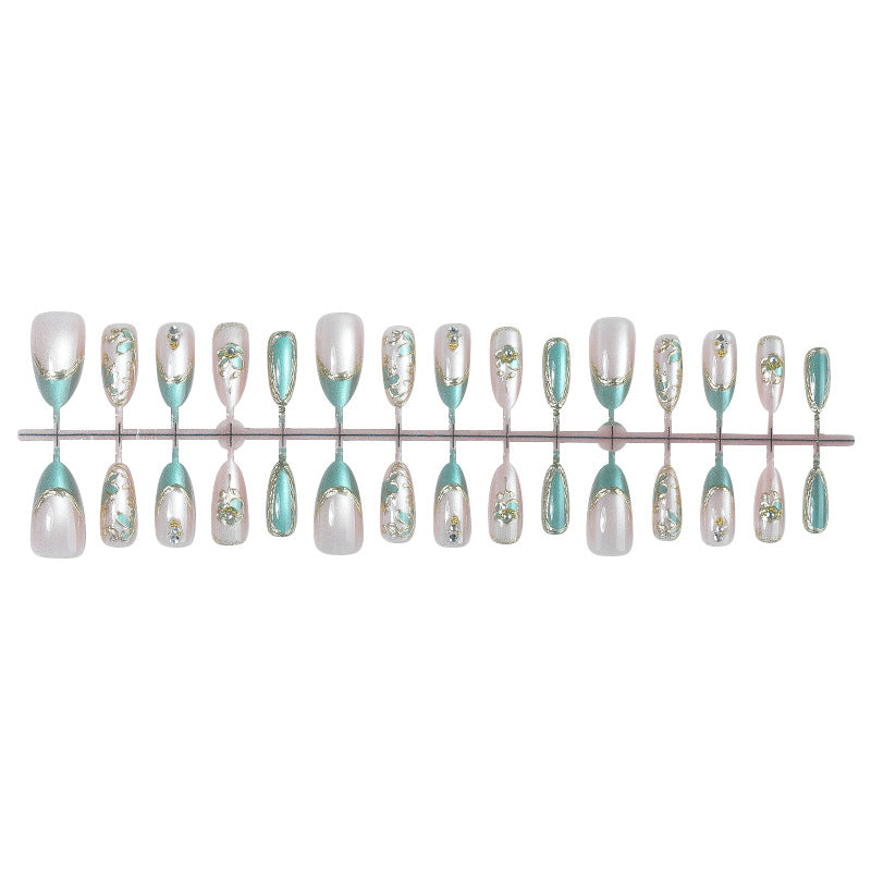 Decorative Floral Art Press-On Nail Set Stornfield