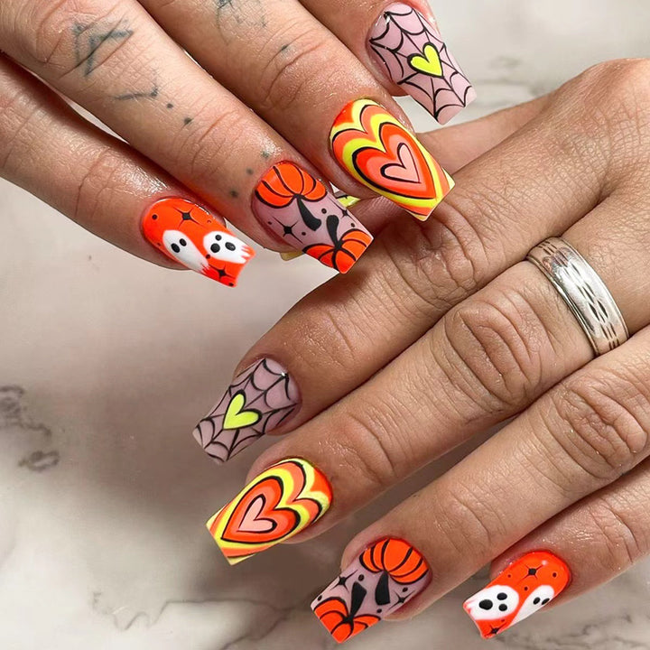 Acrylic nail set with creative autumn designs Stornfield