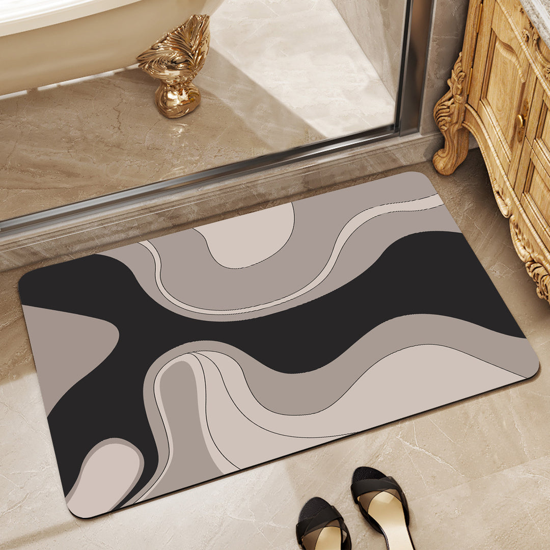 Modern Abstract Bath Mat Stornfield