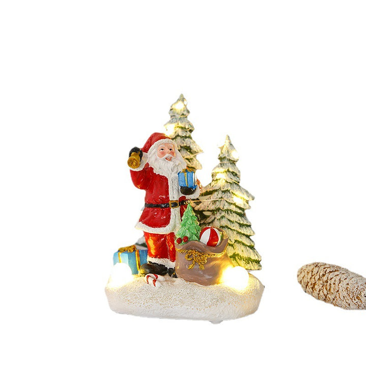 Illuminated Christmas decorative figure with animals Stornfield