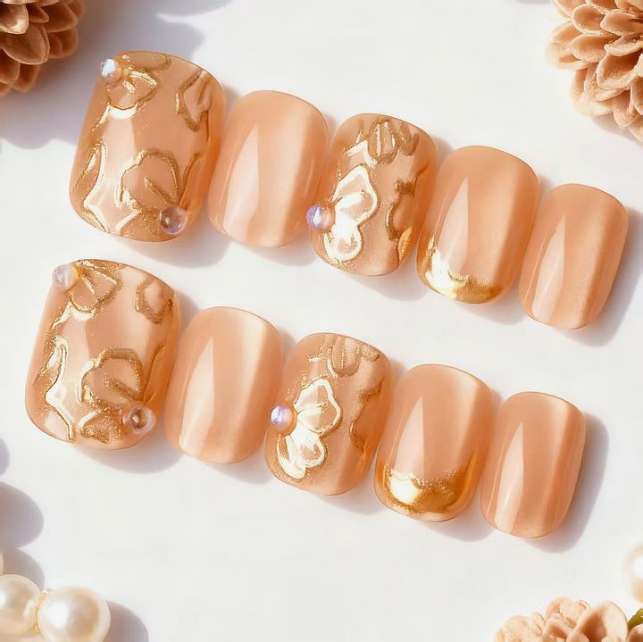 Elegant Floral Design Press-On Nail Art Set Stornfield 1790636584