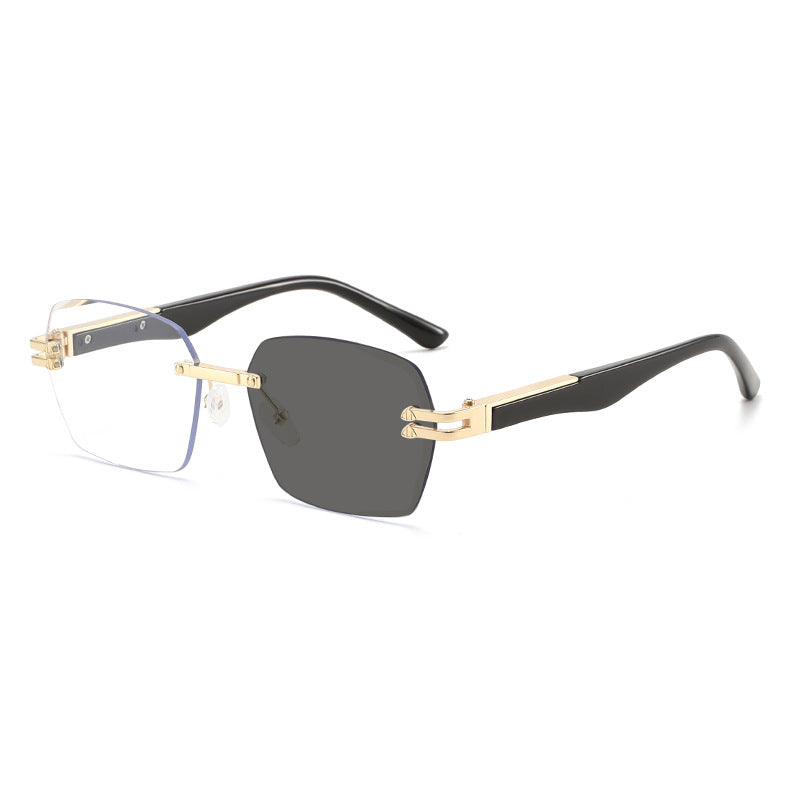 Men's Elegant Square Sunglasses with Wooden Temples Stornfield