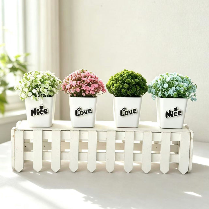 Artificial Floral Plant Arrangement for Indoor Home Decor Display