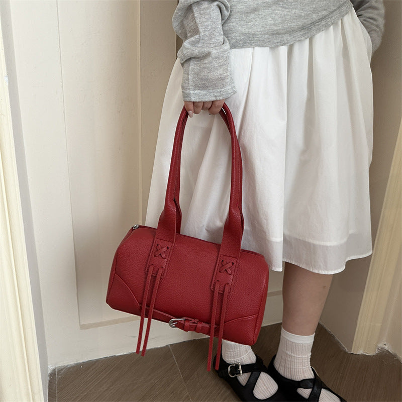 Modern Textured Handheld Satchel