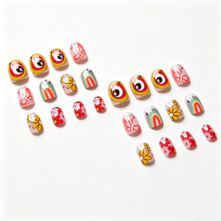 Vibrant Artistic Nail Design