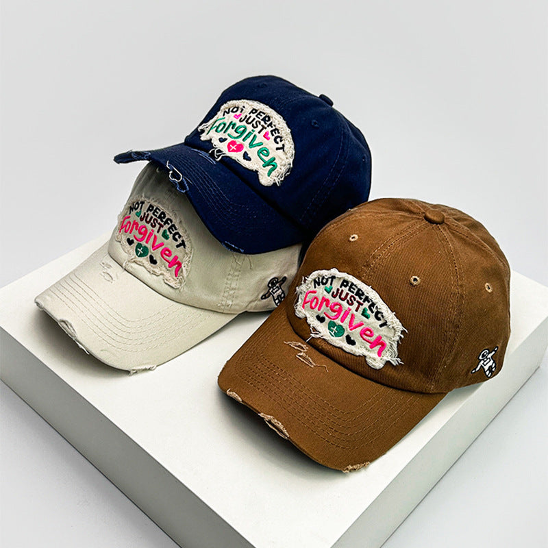 Women's Distressed Cotton Inspirational Baseball Cap Stornfield