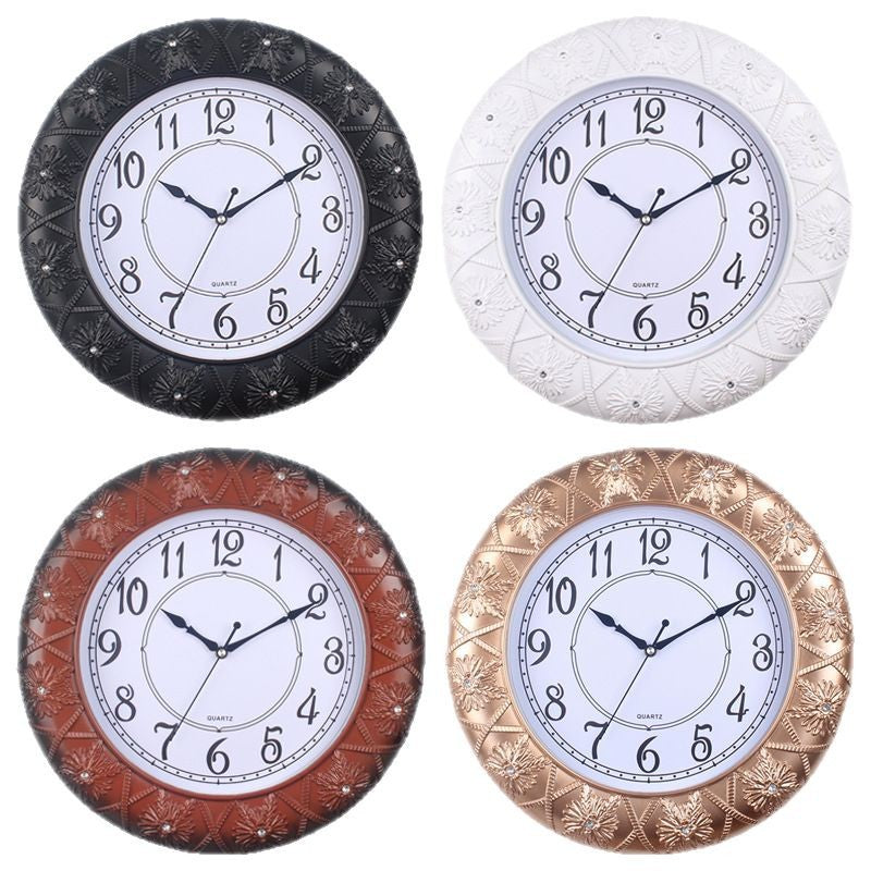 Elegant Wall Clock with Filigree Flower Design Stornfield