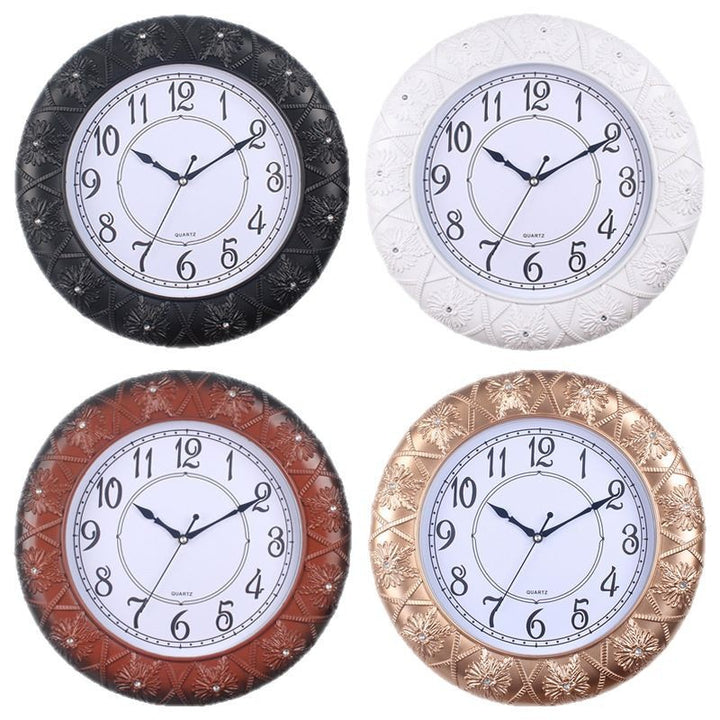 Elegant Wall Clock with Filigree Flower Design Stornfield