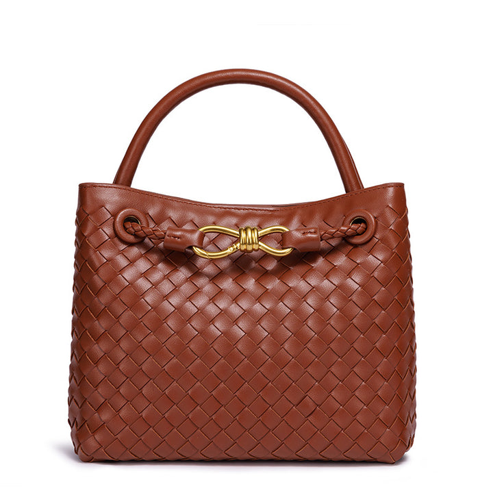 Elegant Braided Leather Tote Stornfield