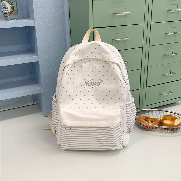 Polka Dot Print Casual Backpack Stornfield