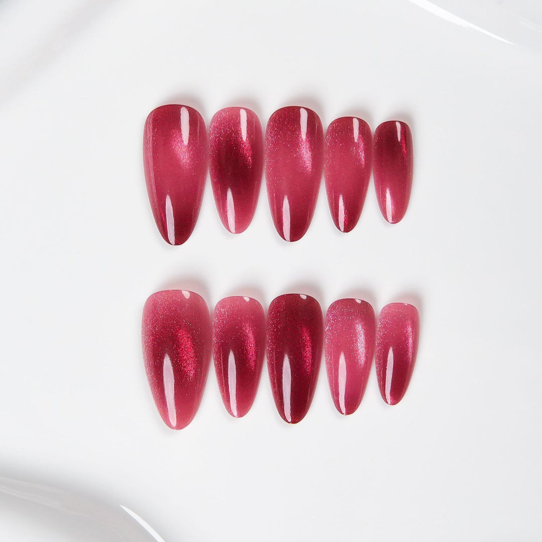Iridescent Pointed Press-On Nail Set