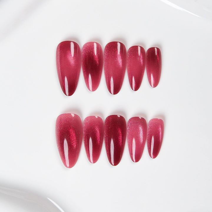 Iridescent Pointed Press-On Nail Set