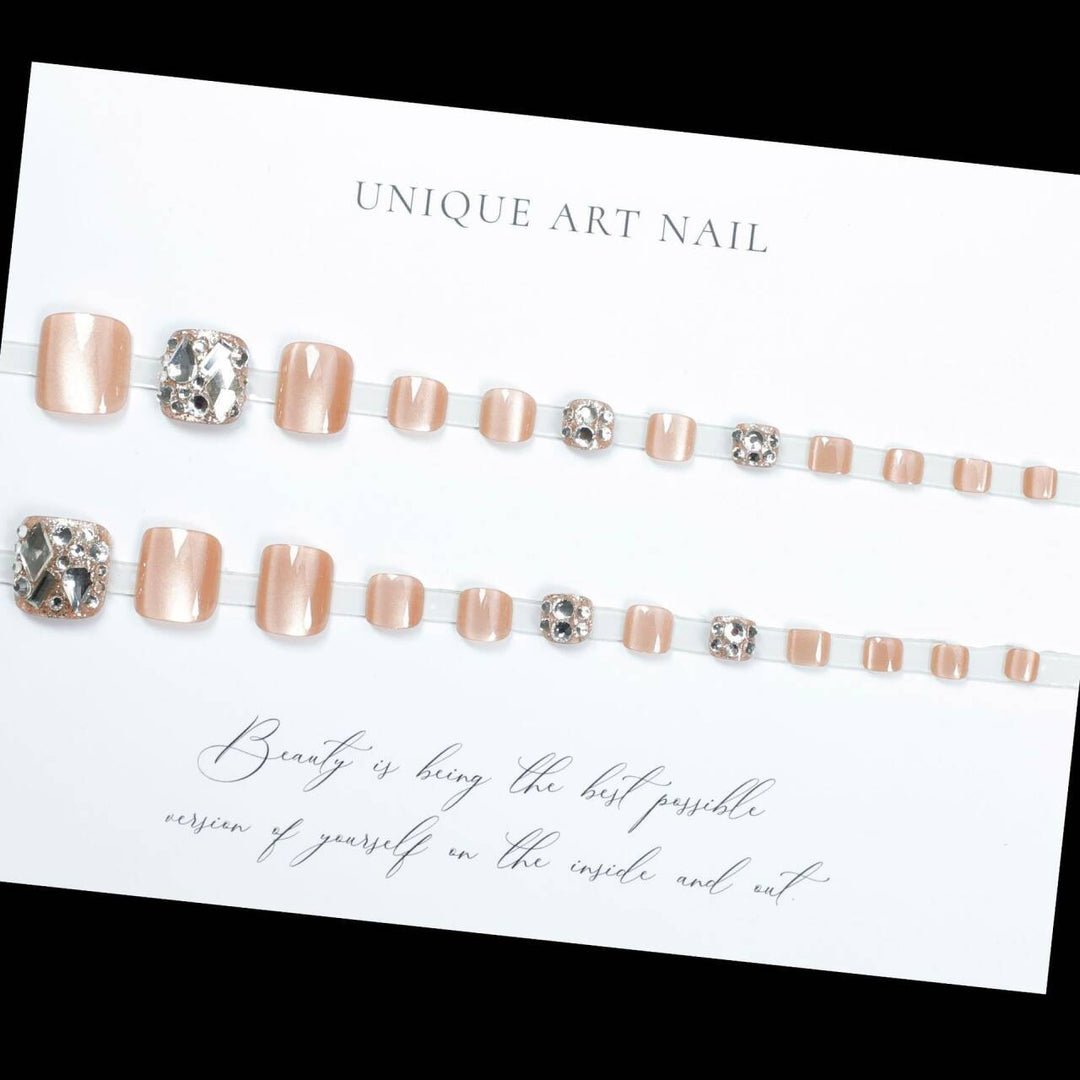 Decorative Crystal-Embellished Toe Nail Art Stornfield