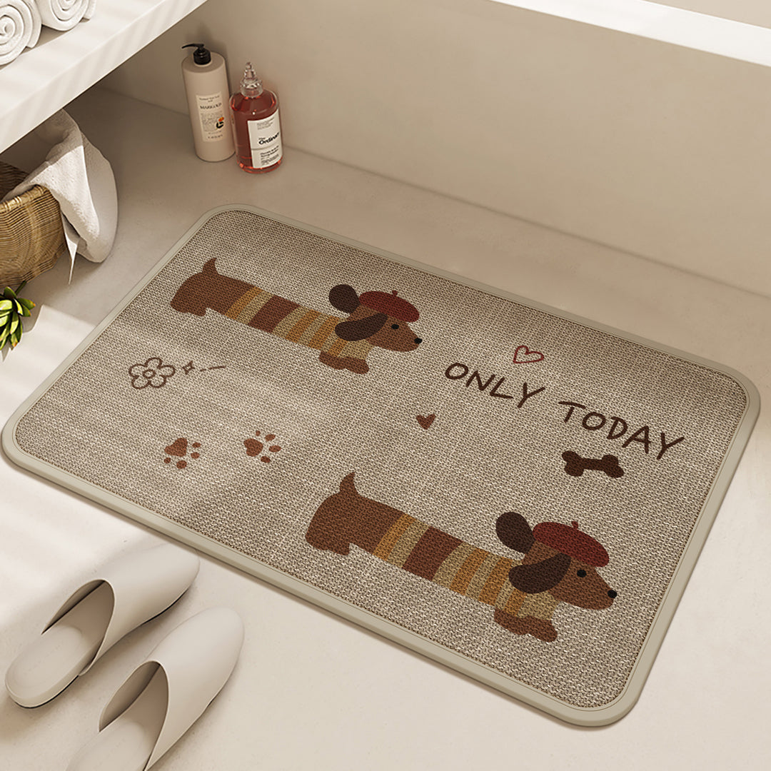 Dog-Themed Bathroom Rug