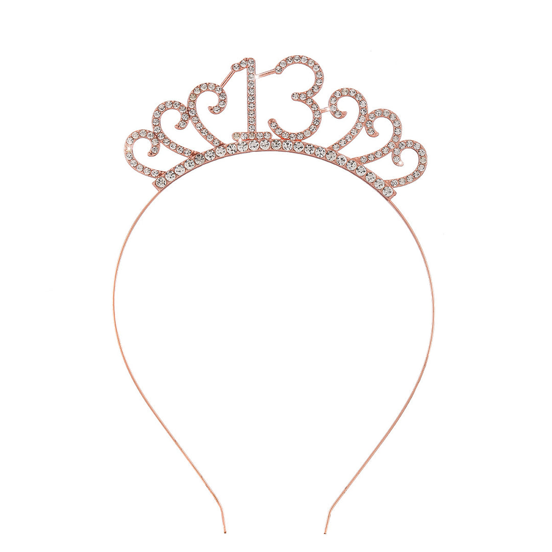 Ladies Crystal Tiara with Custom Designed Number Motif Stornfield