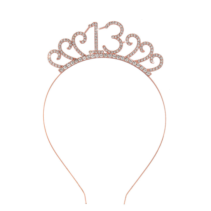 Ladies Crystal Tiara with Custom Designed Number Motif Stornfield