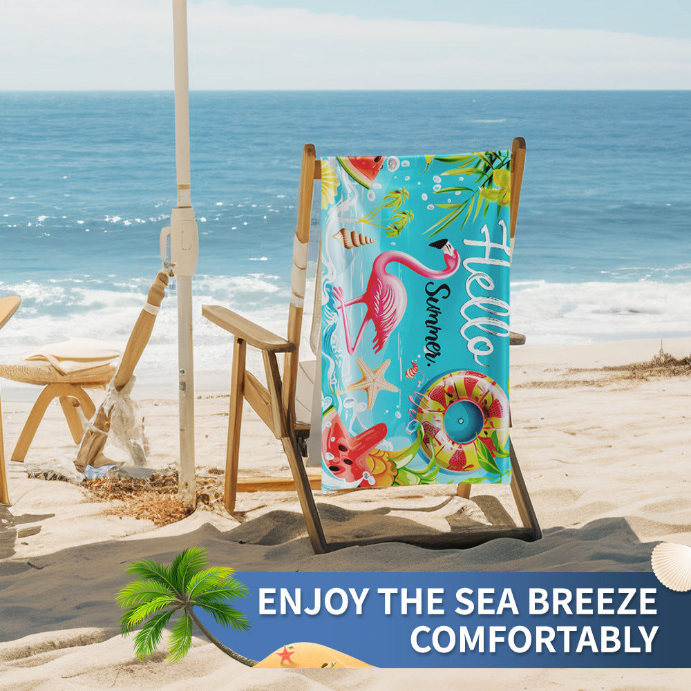 Ladies beach towel with maritime stripe pattern Stornfield
