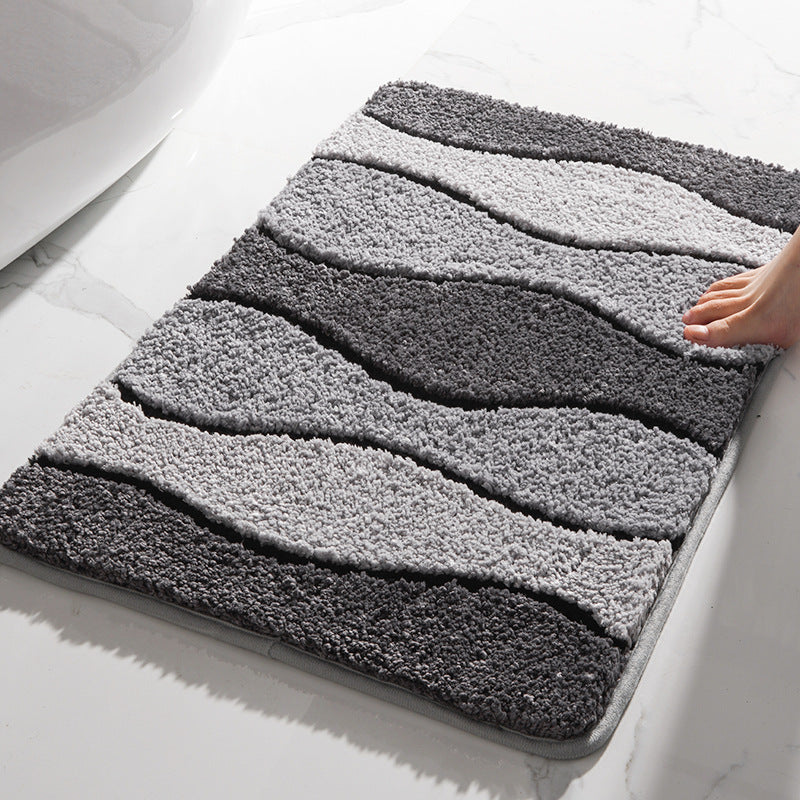 Textured Wave Pattern Bath Mat